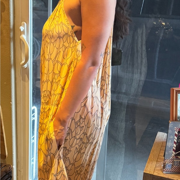 Manaola Mustard Patterned Jumpsuit - Picture 3 of 5